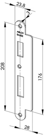 sluitplaat verchroomd abloy-4