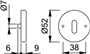 sleutelgatrozet aluminium f1 hoppe-4