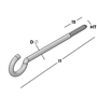 schroefhaak houtdraad zwaar wit epw-4