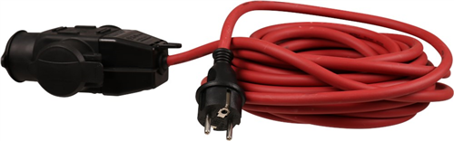 Verdeelblok Rubber 3-Voudig Met Kabel - 'EITJE' 3X1.5MM2 230V IP44 10M