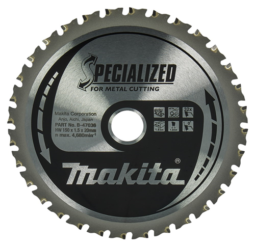 Cirkelzaagblad Hm Makita - 150X1.5X20MM 32T MTCG