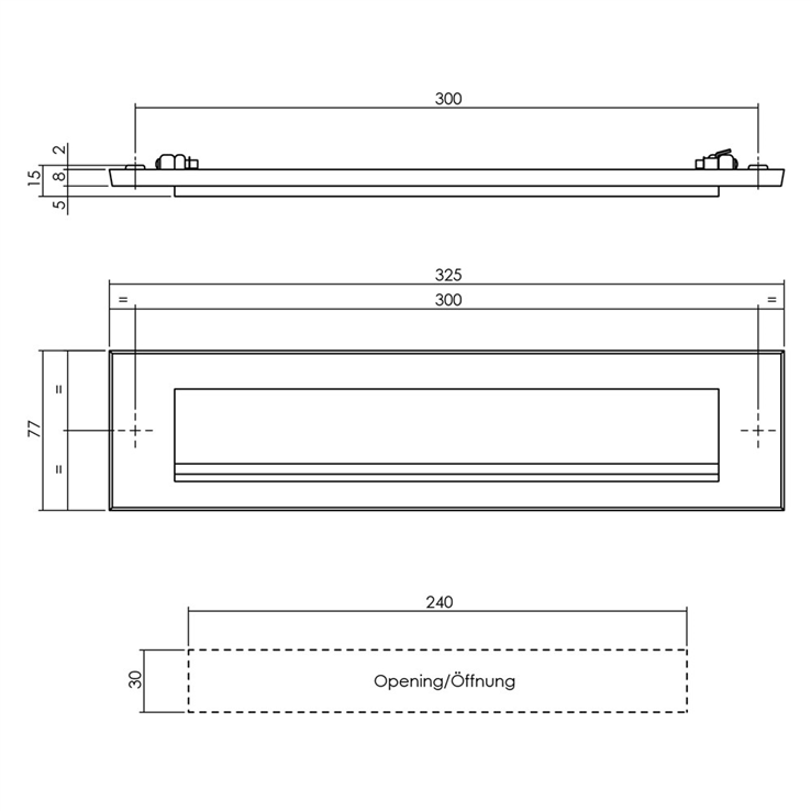 briefplaat messing gelakt intersteel