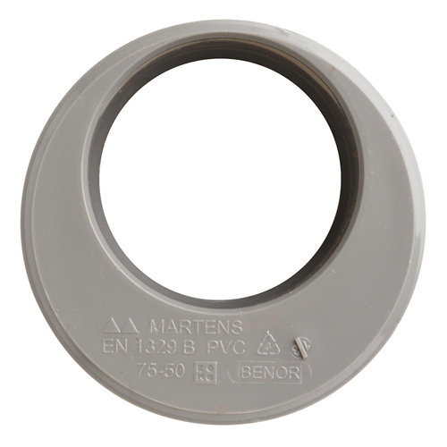 Verloopring Excentrisch Pvc Grijs Rwa -  50X 75MM