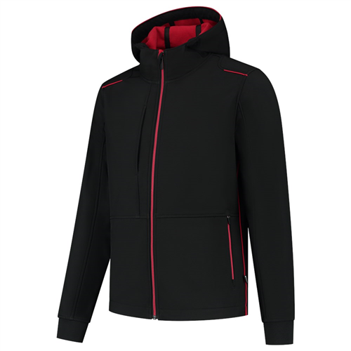 Jack Softshell Bicolor Accent Tricorp - 402705 ZWART/ROOD XL