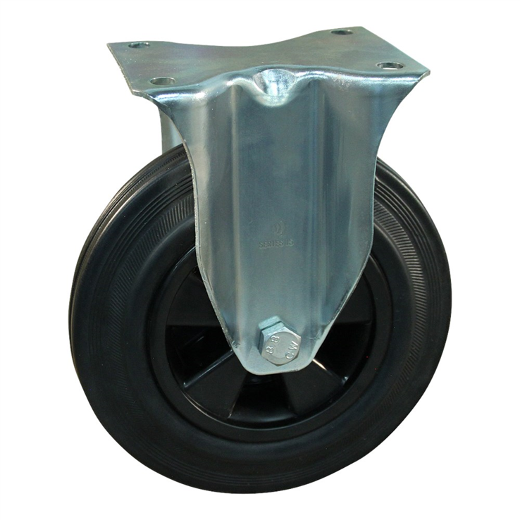 bokwiel zwart volrubber