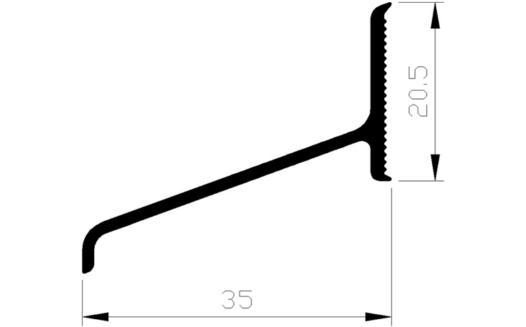 lekdorpelprofiel aluminium brute