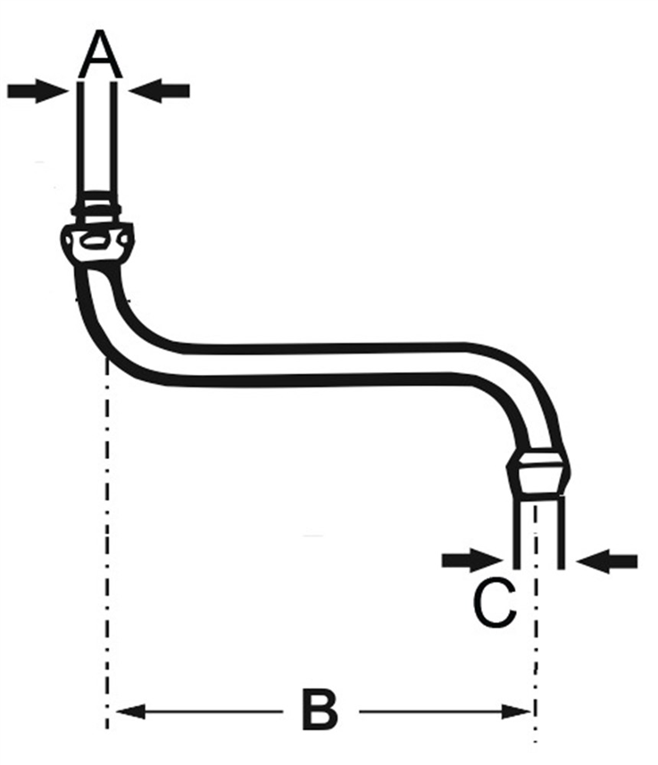 onderuitloop draaibaar chroom grohe