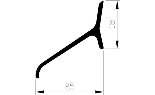Lekdorpelprofiel Aluminium Brute - 25X18MM 5M