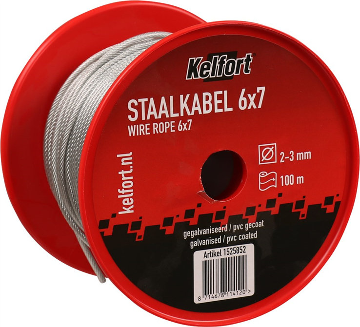 staalkabel elvz met pvc coating kelfort