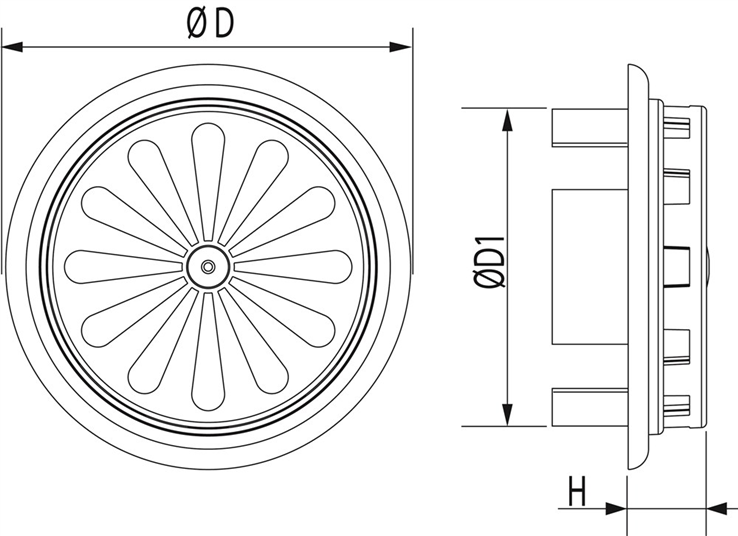 ventilatierooster kunststof weha