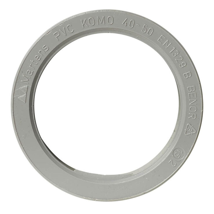 verloopring centrisch pvc grijs rwa