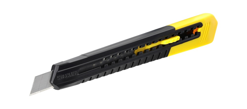 Afbreekmes Stanley - SM  9MM 130MM ZWART/GEEL