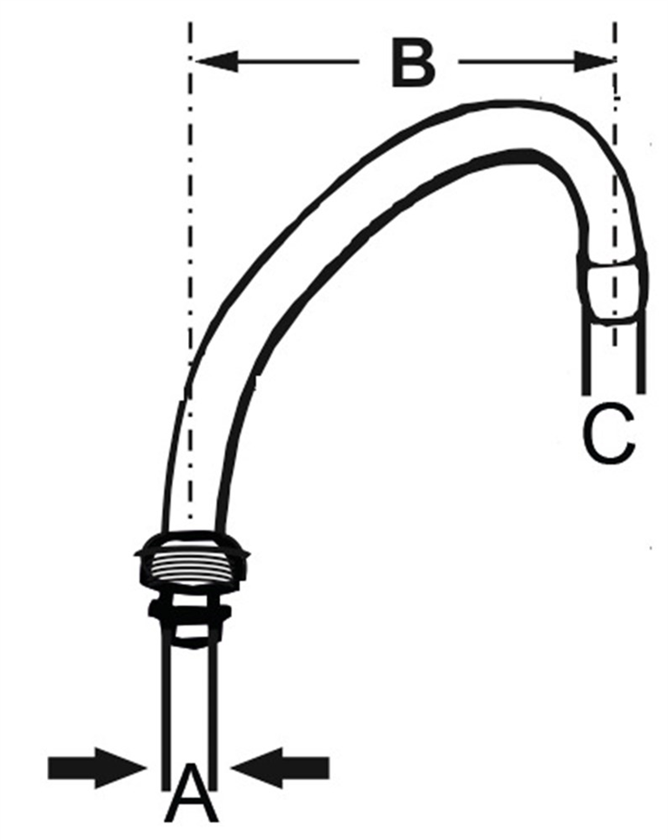 bovenuitloop draaibaar chroom grohe