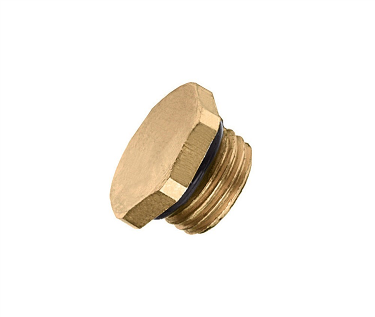 plug met o-ring messing