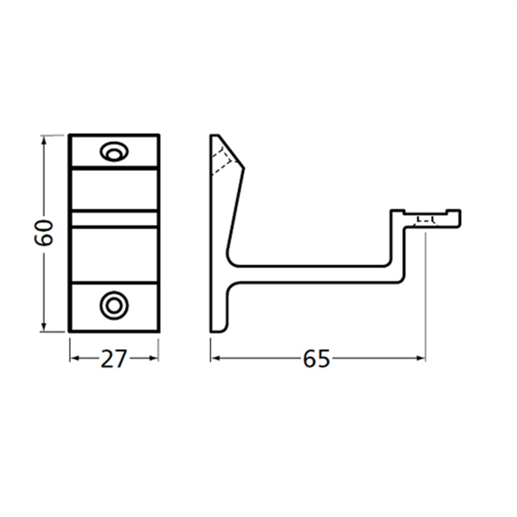 leuninghouder aluminium f1 hermeta