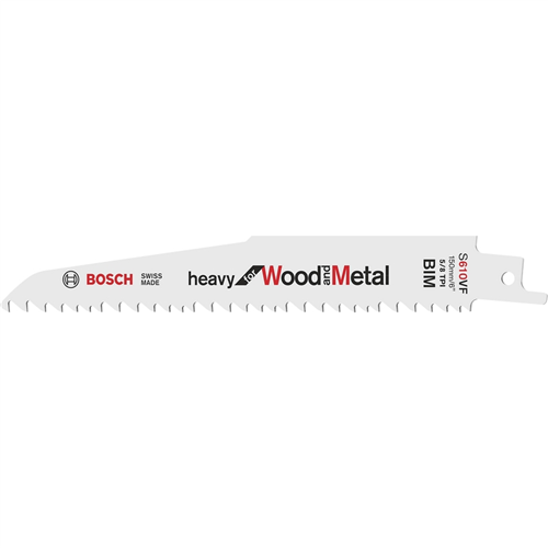 Reciprozaagblad Bosch Heavy Wood/Metal - S610VF 150X1.60MM SET à 5 ST