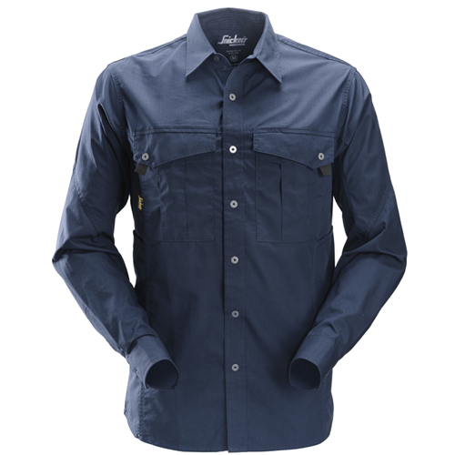 Shirt Ripstop Lange Mouw Snickers - 8508 DONKERBLAUW L