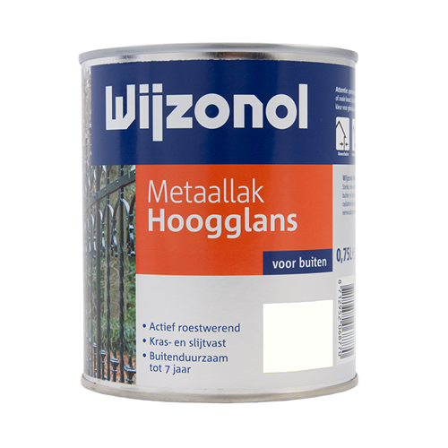 Metaallak Hoogglans Wit - 9104 750ML