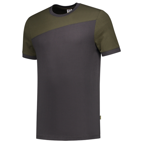 T-Shirt Bicolor Naden Tricorp - 102006 DONKERGRIJS/ARMY XL
