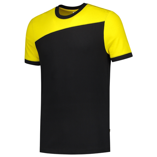 T-Shirt Bicolor Naden Tricorp - 102006 ZWART/GEEL XL