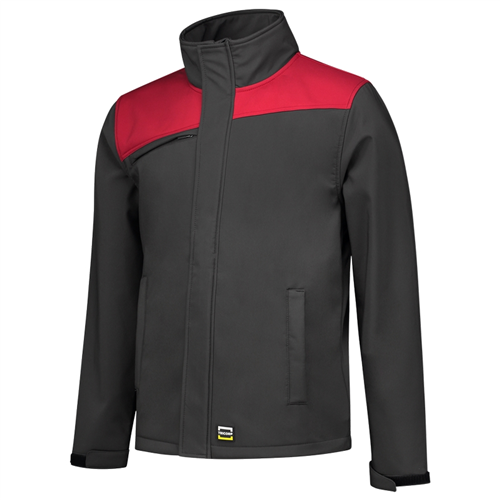 Jack Softshell Bicolor Naden Tricorp - 402021 DONKERGRIJS/ROOD 3XL