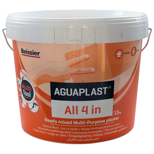 Pleisterplamuur Aguaplast - ALL 4 IN 15KG WIT
