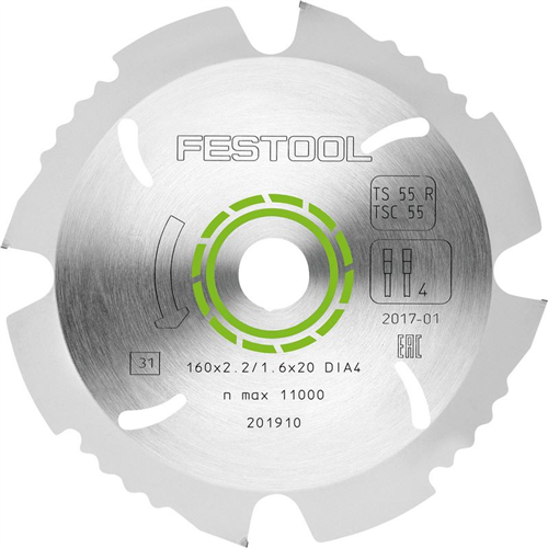 Cirkelzaagblad Pcd Festool - 160X2.2X20MM 4F