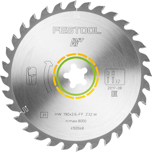 Cirkelzaagblad Hm Festool - 190X2.6MM FF 32W