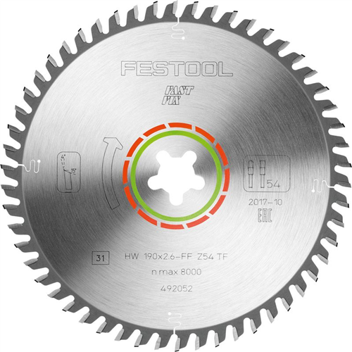 Cirkelzaagblad Hm Festool - 190X2.6MM FF 54TF