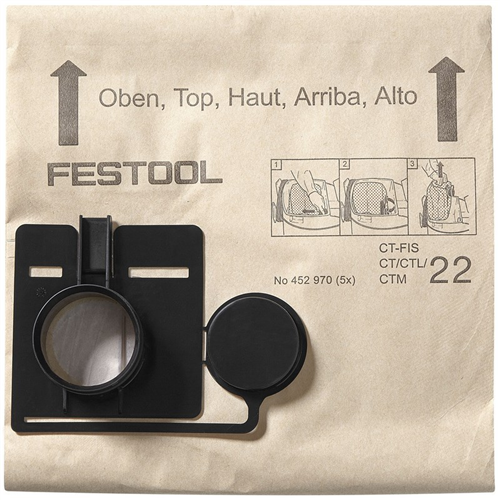 Filterzakken Papier Festool - FIS-CT55 SET à 5 STUKS