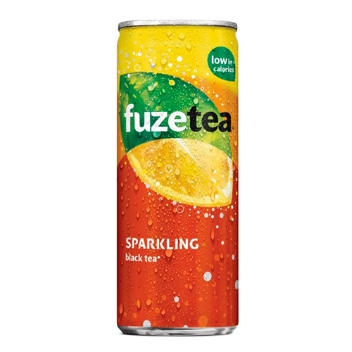 Blikje Fuze Tea Lemon Sparkling Black - 25CL