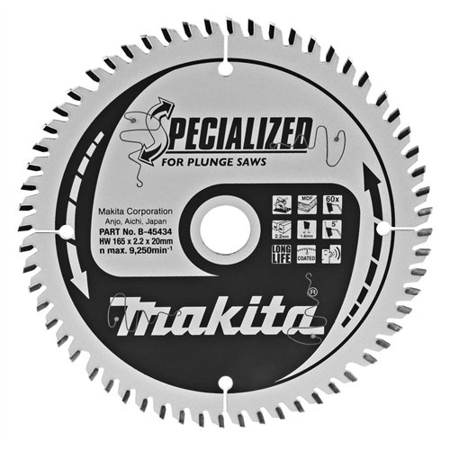 Cirkelzaagblad Hm Makita - 165X2.2X20MM 60T TCG