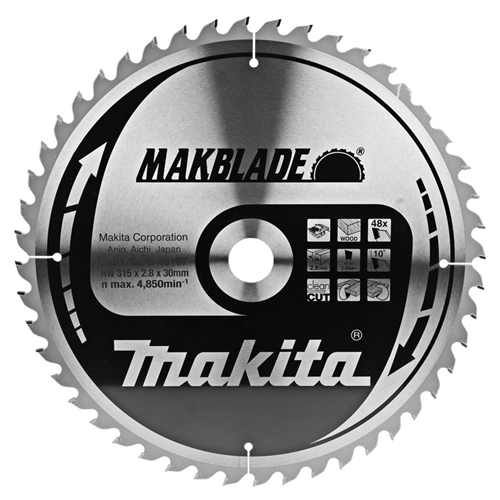 Cirkelzaagblad Hm Makita - 315X2.8X30MM 48T ATB