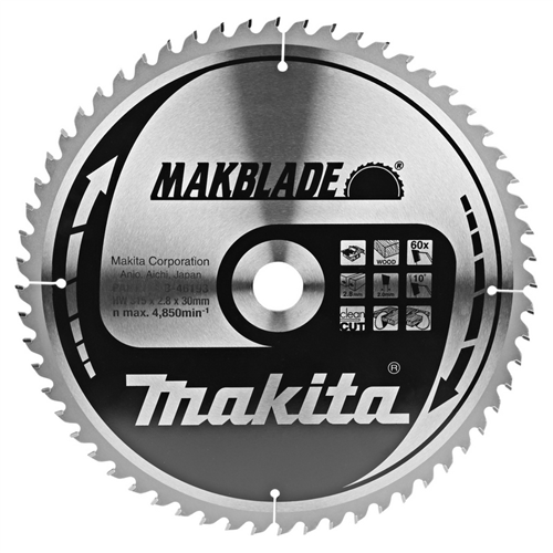 Cirkelzaagblad Hm Makita - 315X2.8X30MM 60T ATB