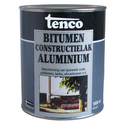 Bitumen Constructielak Aluminium Tenco - TENCOFIX 1000ML