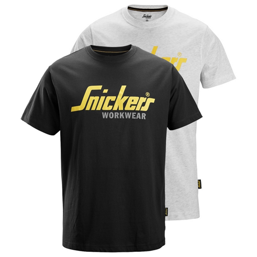 T-Shirt Logo *2 Pack* Snickers - 2585 GRIJS/ZWART XXL