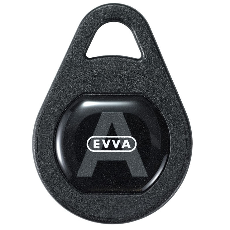 sleutelhanger/tag zwart evva