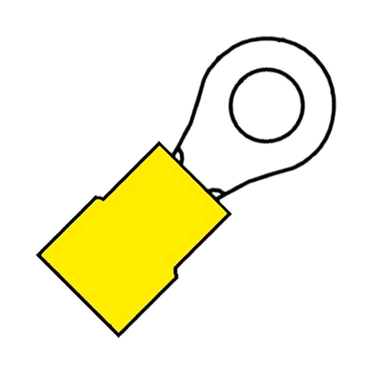 kabelschoen ring geisoleerd geel