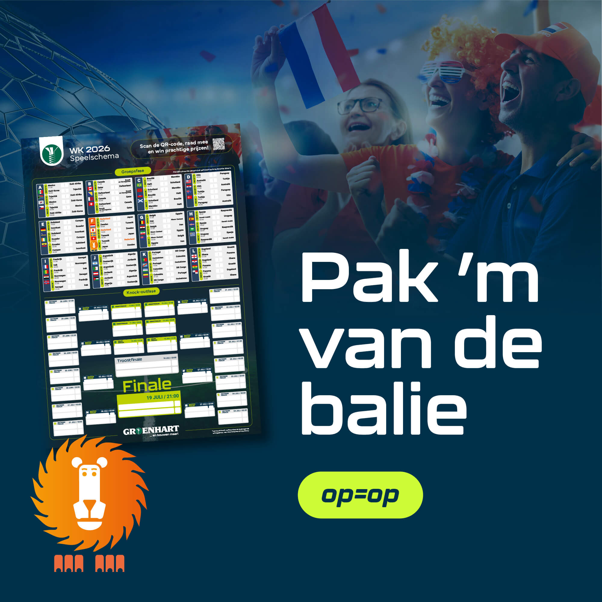 Groenhart WK speelschema