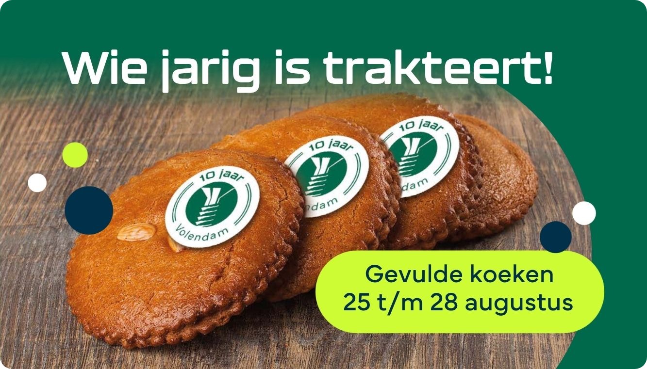Gevulden koeken jubileum Volendam