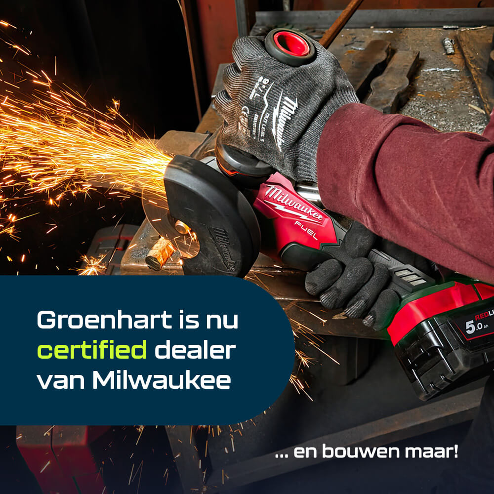 Groenhart is nu certified dealer van Milwaukee