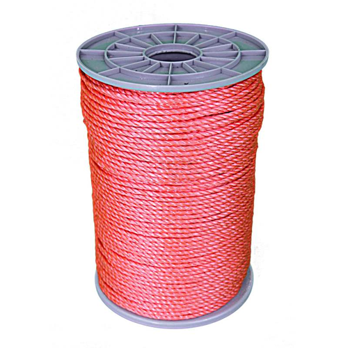 Koord Gevlochten Polypropyleen -  4MM  220M ORANJE Koord Gevlochten Polypropyleen -  4MM  220M ORANJE