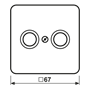 afdekplaat contactdoos jung-4 afdekplaat contactdoos jung-4