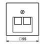 afdekplaat contactdoos jung-4 afdekplaat contactdoos jung-4