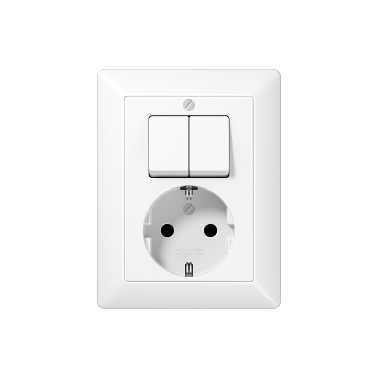 contactdoos+schakel serie inbouw jung contactdoos+schakel serie inbouw jung