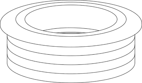 Closetsok Rubber Wisa - 101 55X44MM WIT Closetsok Rubber Wisa - 101 55X44MM WIT