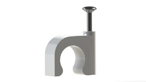 Kabelclip Rond Kunststof Jsl - 8MM WIT Kabelclip Rond Kunststof Jsl - 8MM WIT
