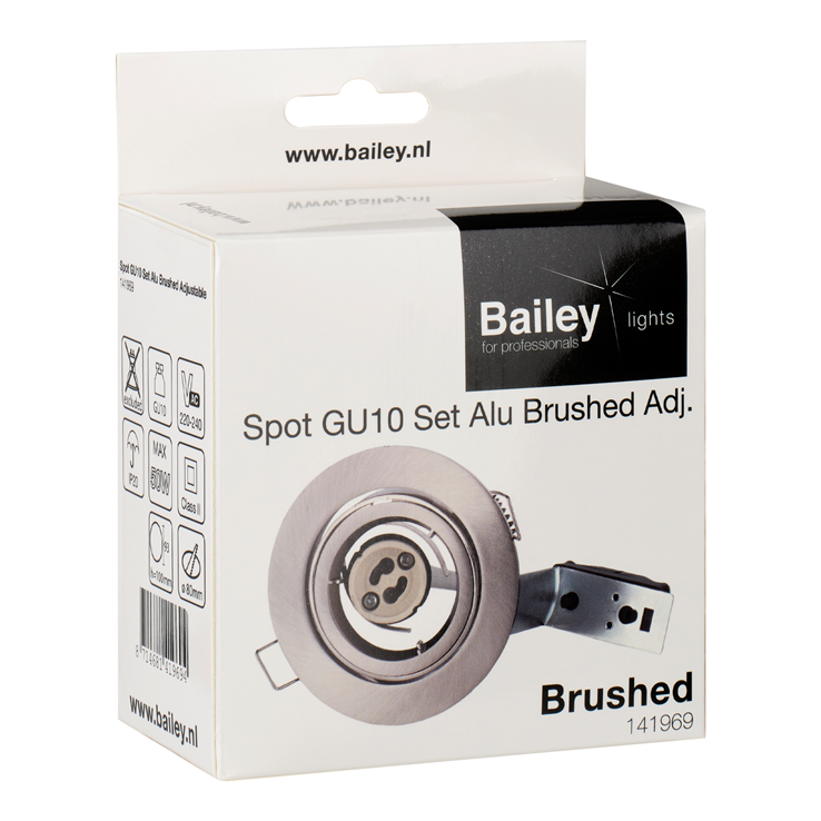 inbouwspot aluminium geborsteld bailey inbouwspot aluminium geborsteld bailey