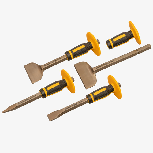 Koudbeitelset Roughneck - 4-DELIG PLAT: 25/76/102, PUNT:5/32-4MM Koudbeitelset Roughneck - 4-DELIG PLAT: 25/76/102, PUNT:5/32-4MM