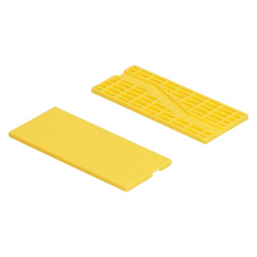 Beglazingsblokjes Tunnel Kunststof Kowo - 44X4X100MM GEEL Beglazingsblokjes Tunnel Kunststof Kowo - 44X4X100MM GEEL